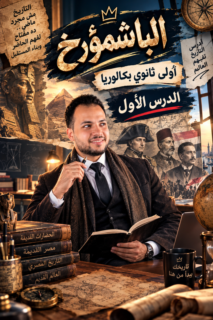 تاريخ| الصف الاول الثانوي بكالوريا | الدرس الاول| الترم الاول| الحضارة و التاريخ 2027